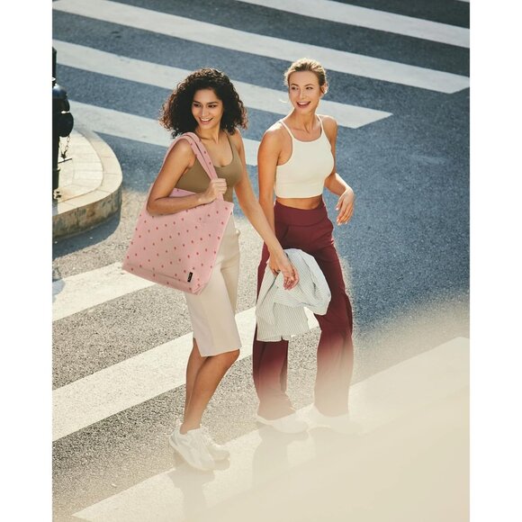 Women Strawberry Corduroy Polyester Lining Shoulder Bag with Zipper And Pockets - Picture 6 of 7